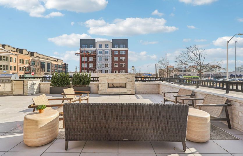 Patio with Outdoor Kitchen and Fireplace