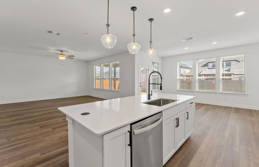 Kitchen Open to Gathering Space