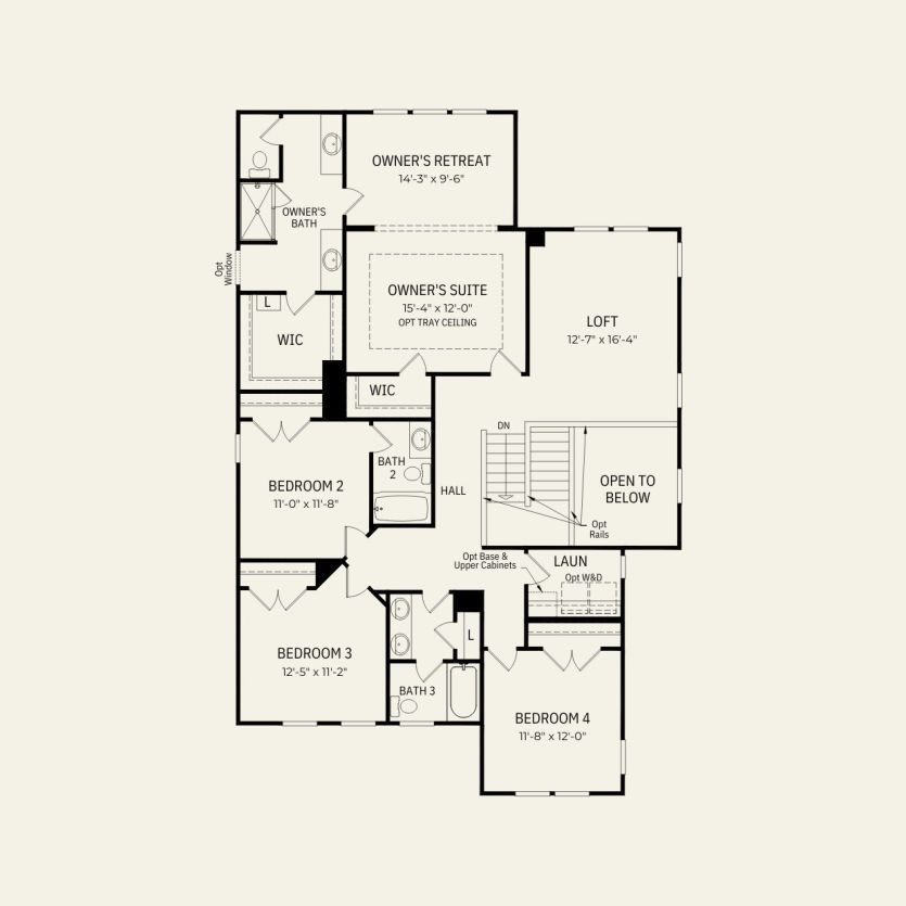 Second Floor 4 br / 3.5 ba