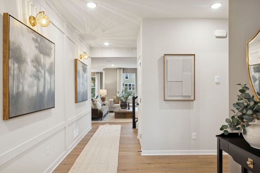 A welcoming foyer with beautiful finishes sets the tone for your home’s style and charm.