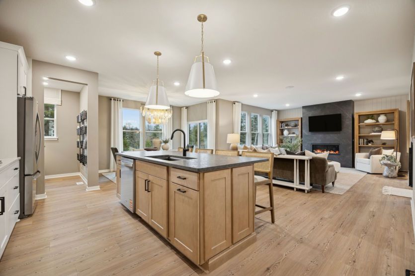 A chef’s dream kitchen with sleek appliances, a spacious island, and elegant finishes.
