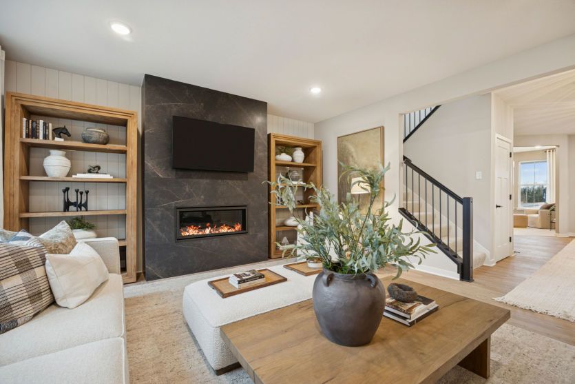 Cozy and inviting, this gathering room is perfect for relaxing or entertaining guests.