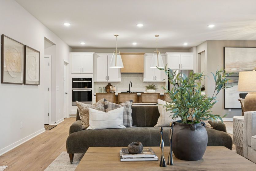 Cozy and inviting, this gathering room is perfect for relaxing or entertaining guests.