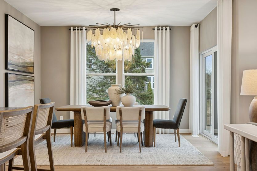 Host memorable meals in this elegant dining room with space for family and friends.