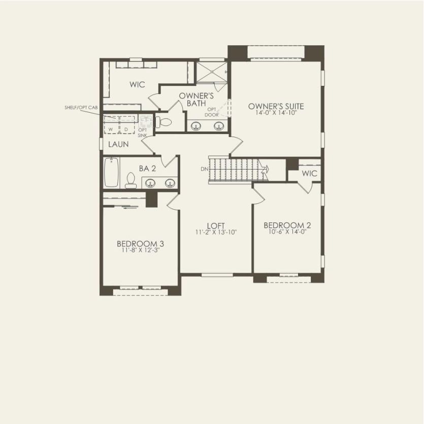 Second Floor 4 br / 3 ba