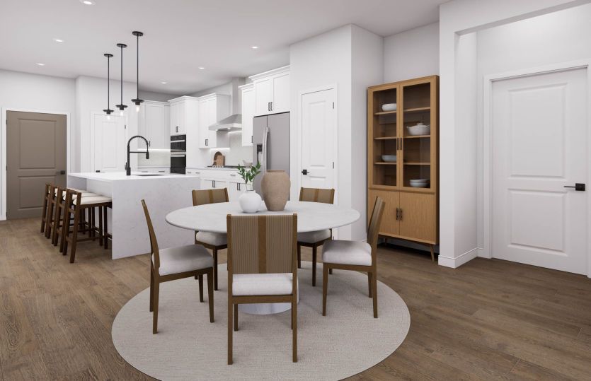 Café Opens to the Gourmet Kitchen and Gathering Room