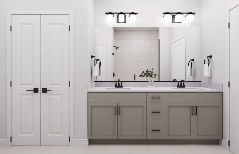 Luxurious Primary Bath with Dual Basin Vanity