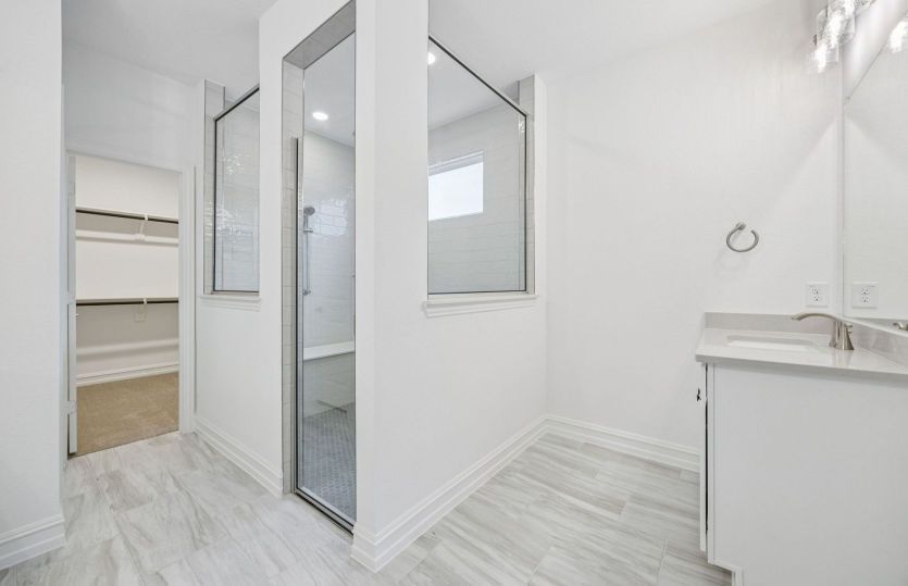 Owner's bath with large shower *photos depict options and features that may not be available