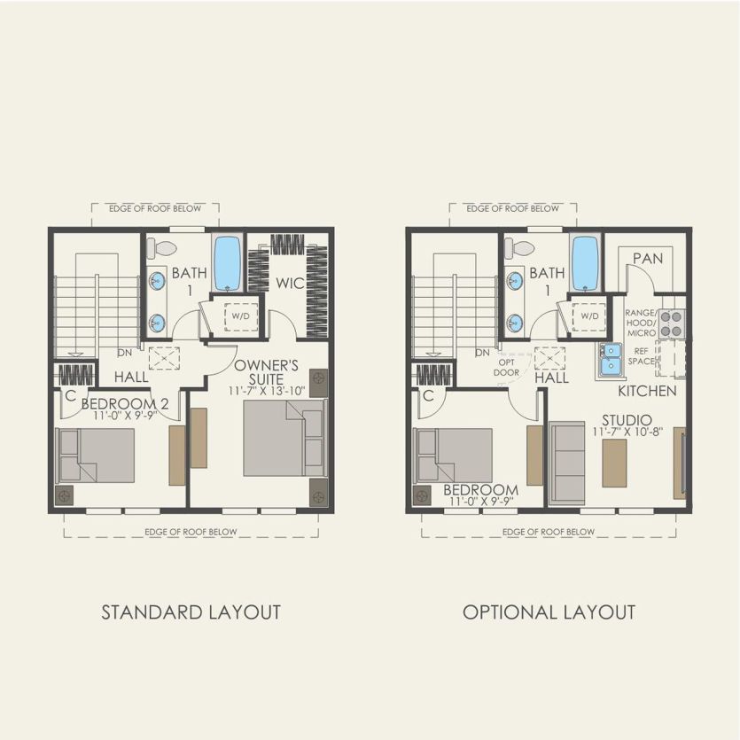 Second Floor 2 br / 1.5 ba