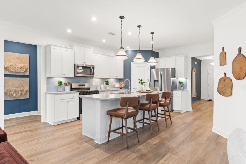Large Kitchen Island.