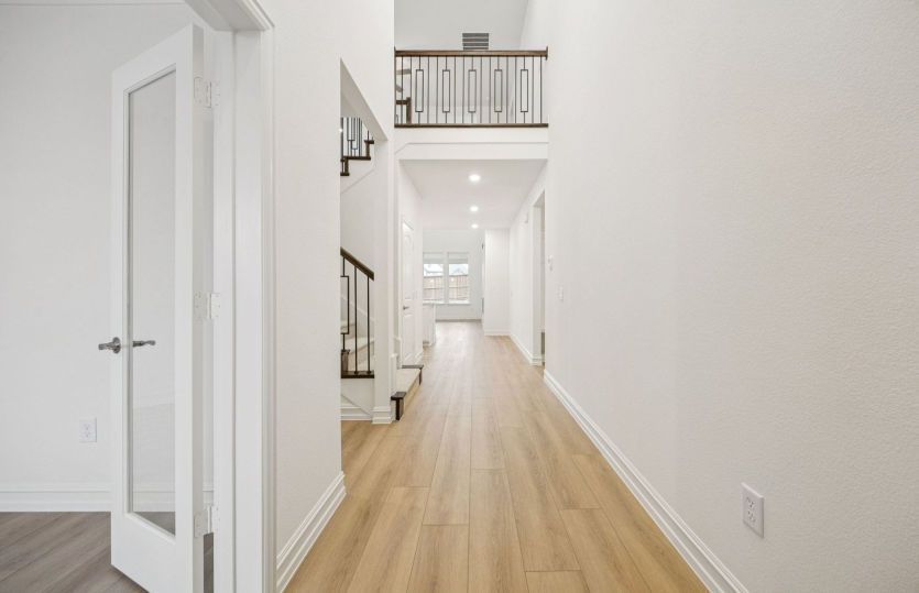 Grand entry with soaring ceilings