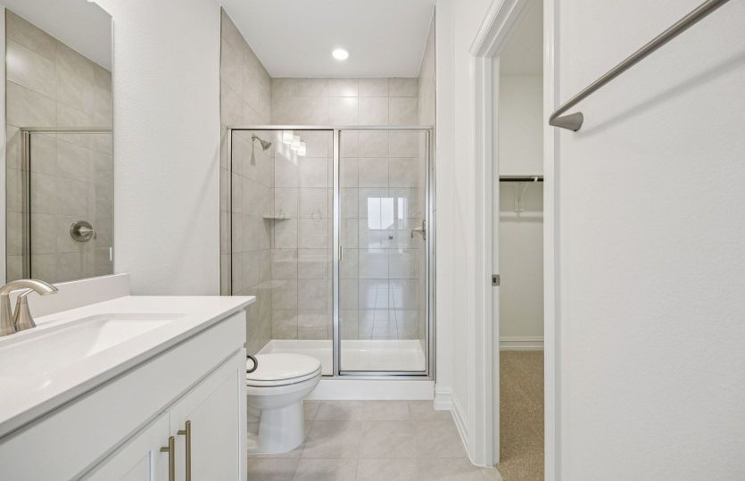 Spacious secondary bathrooms