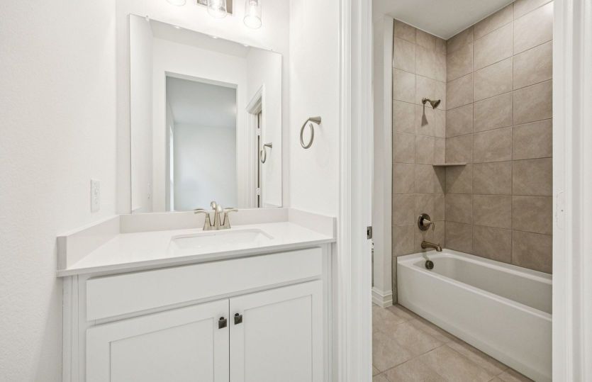 Modern full bathroom with stylish finishes and functional design.