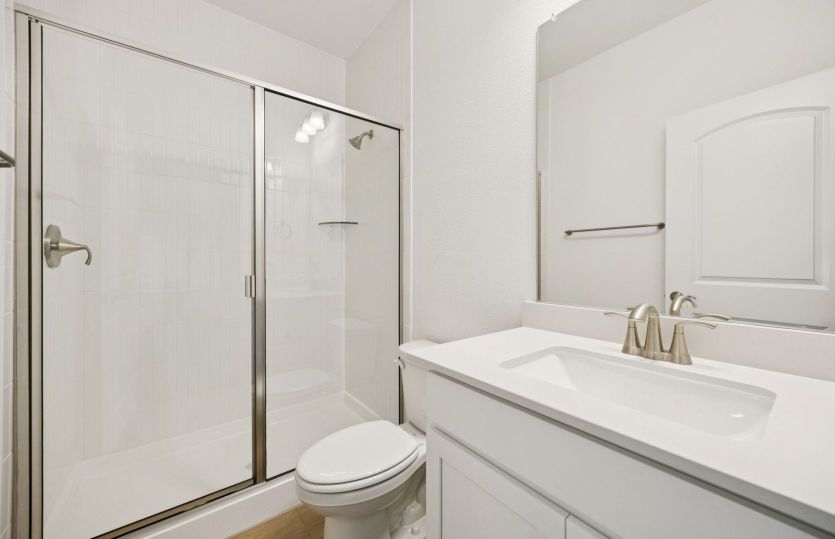 Secondary bathroom *photos may depict options and features that aren't available