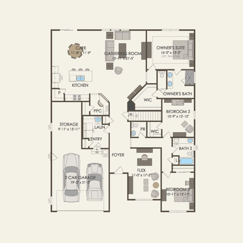 First Floor 3 br / 2 ba