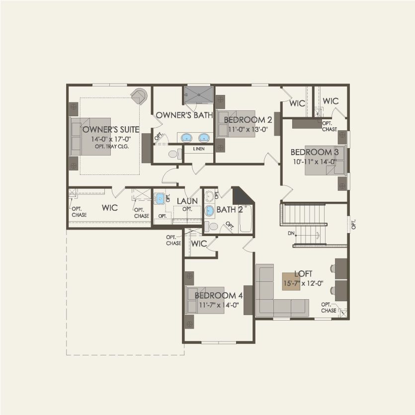 Second Floor 4 br / 2.5 ba