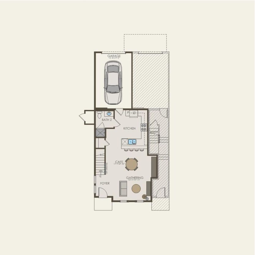 First Floor 2 br / 3 ba