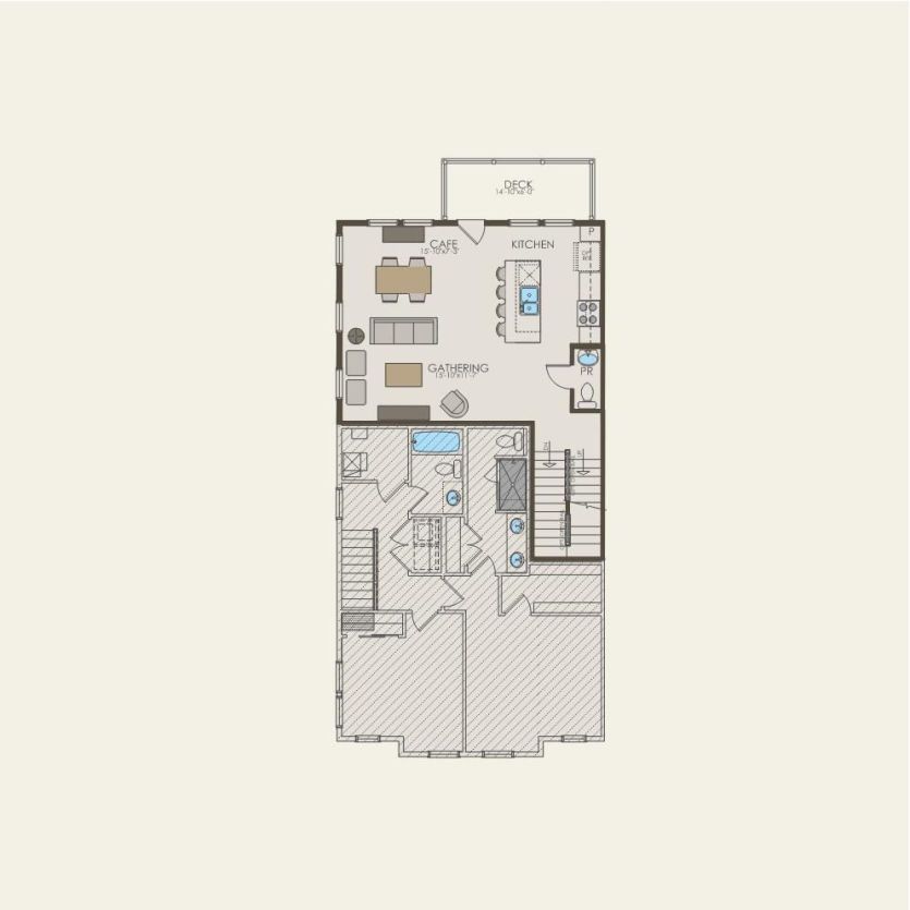 Second Floor 2 br / 2.5 ba