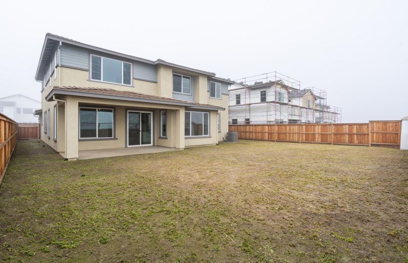 Spacious backyard