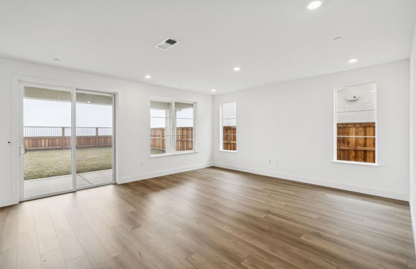 Gathering room with covered patio access