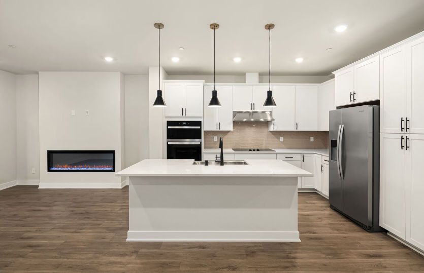 Kitchen Overlooks Gathering Room