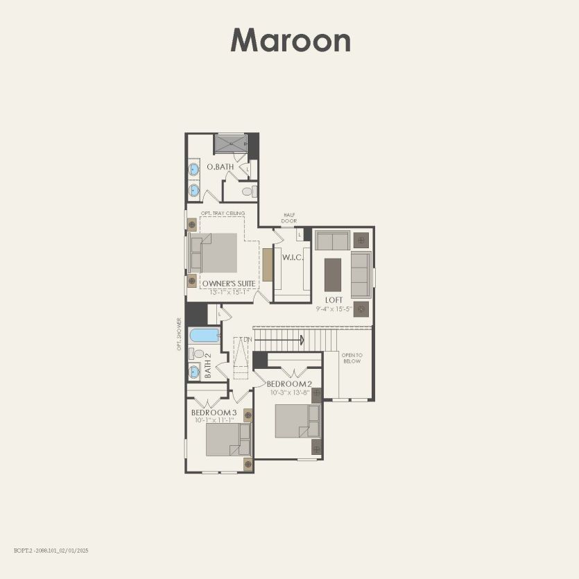 Second Floor 3 br / 2.5 ba
