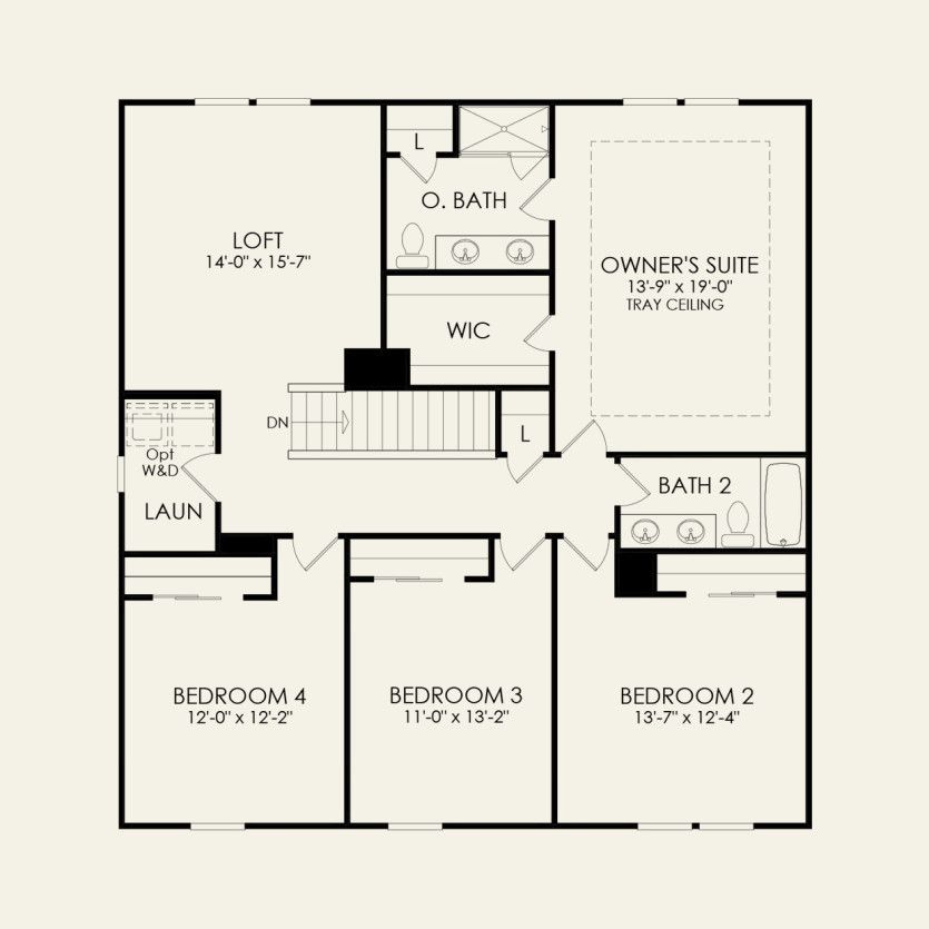 Second Floor 4 br / 2.5 ba