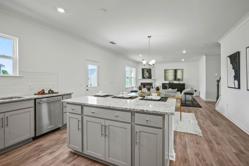 Spacious Kitchen with an Island