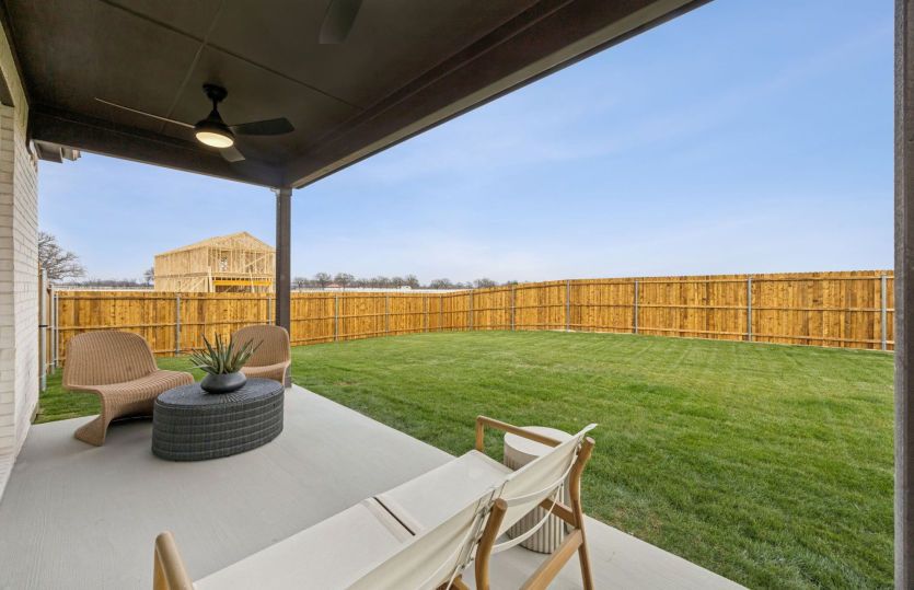 Spacious covered patio