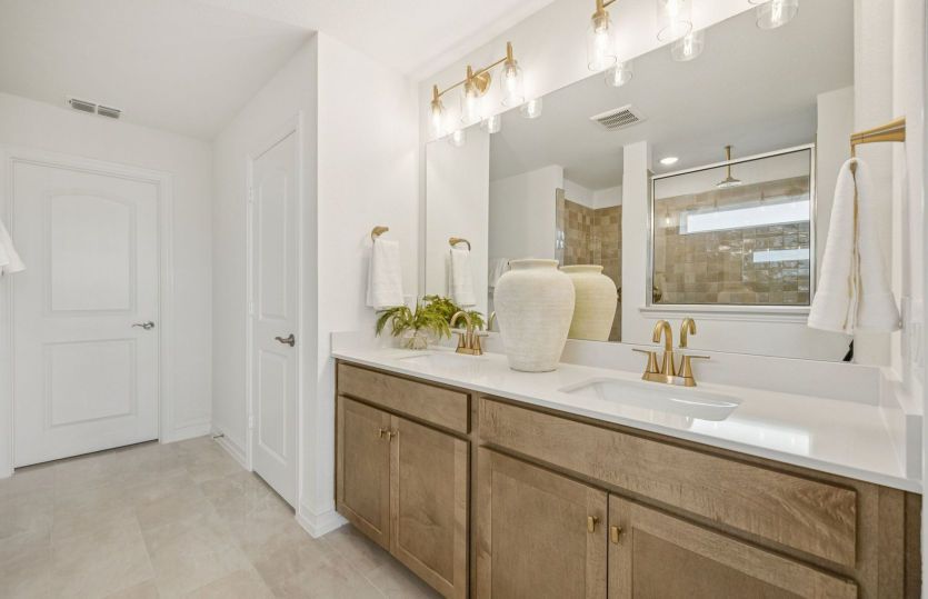 Owner's bath with double vanity