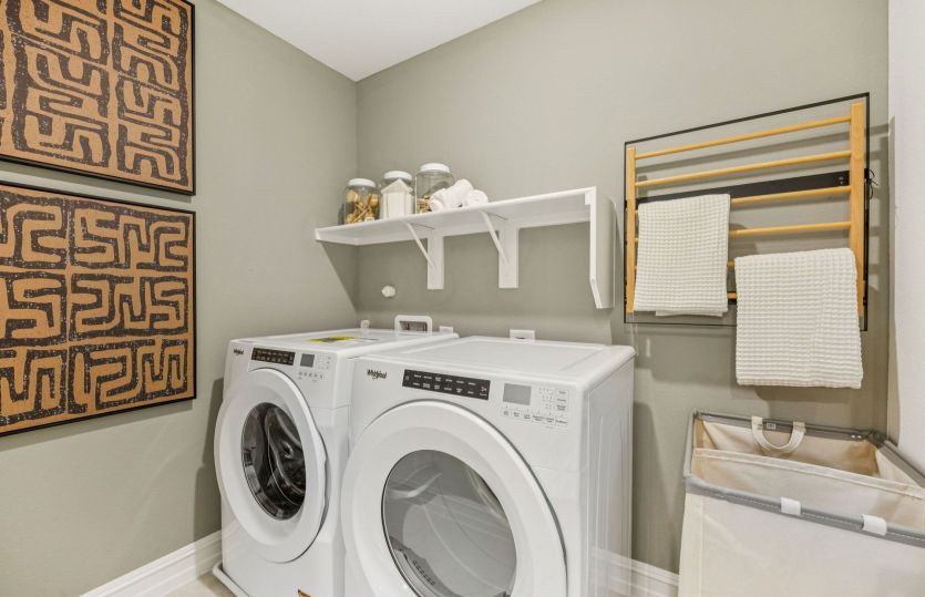 Spacious laundry room