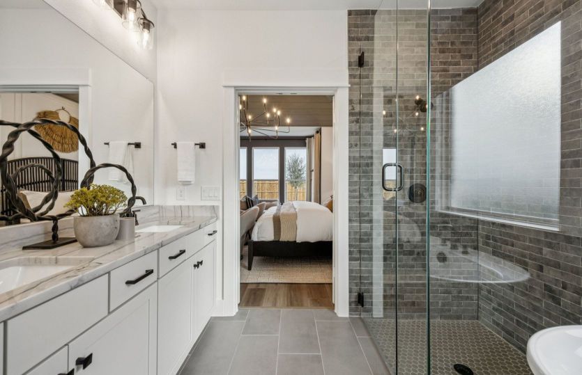 Owner's bath with optional freestanding tub