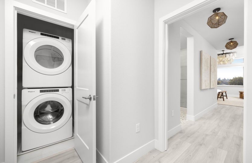 Bedroom level laundry