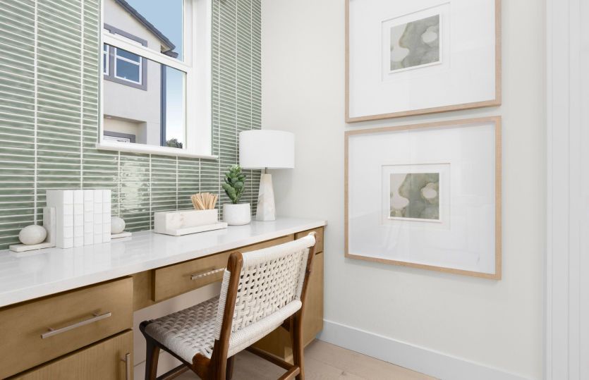 Built in home office with the Pulte Planning Center