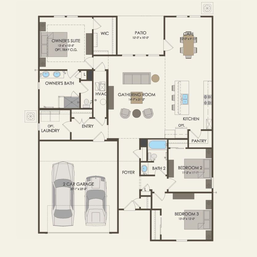 First Floor 3 br / 2 ba