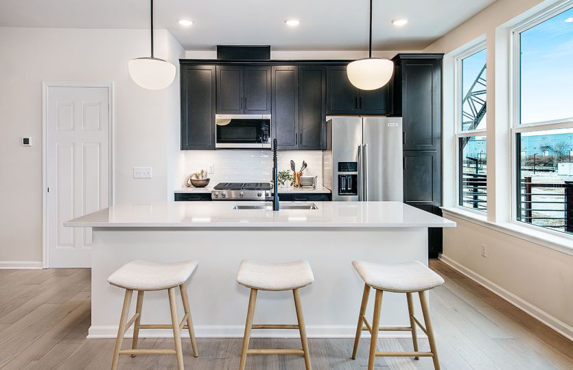 Kitchen with large center island