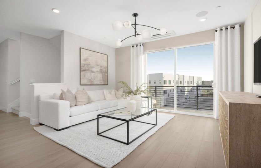 Gathering room with deck access