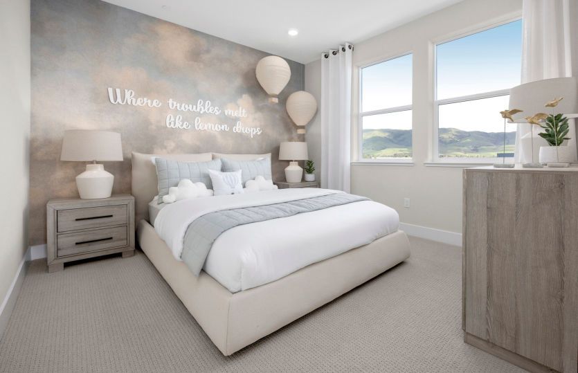 Bedroom 2 with large windows