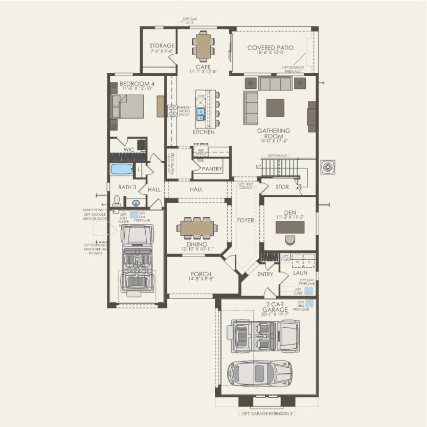 First Floor 4 br / 3 ba