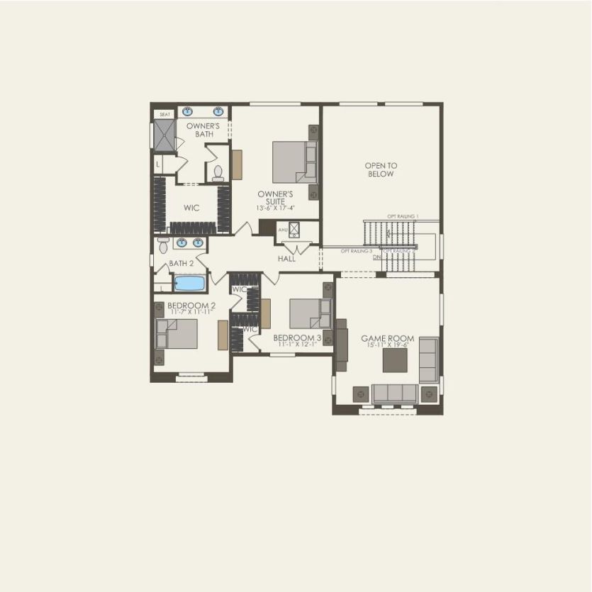 Second Floor 4 br / 3 ba