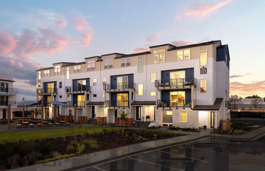 Rise model building overlooking the community park