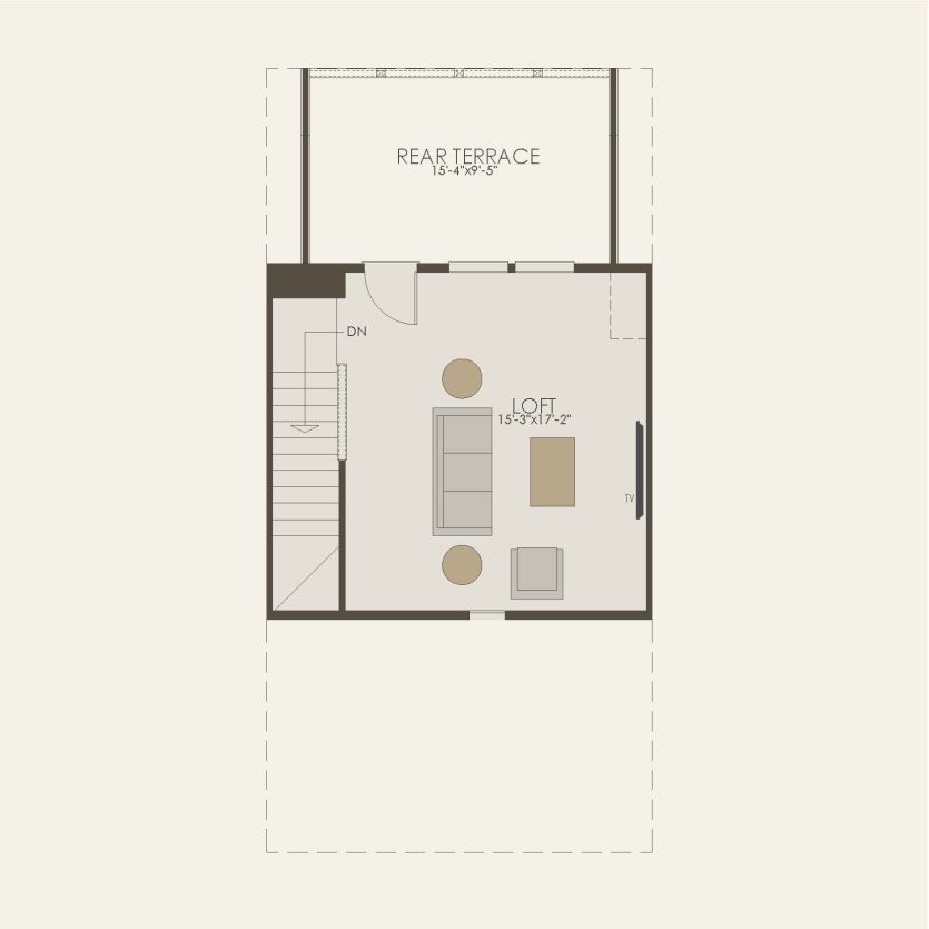Fourth Floor 3 br / 2.5 ba