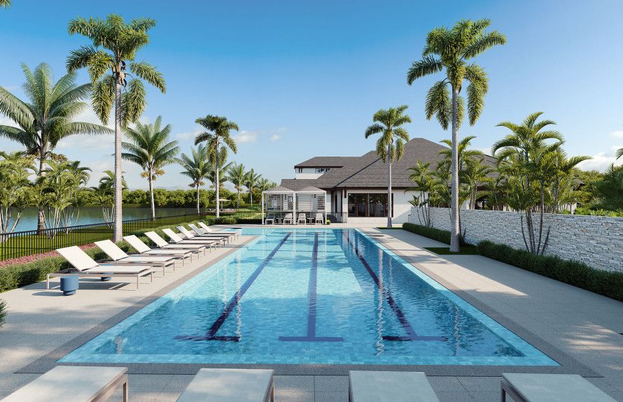 Resort Pool with Lap Lanes