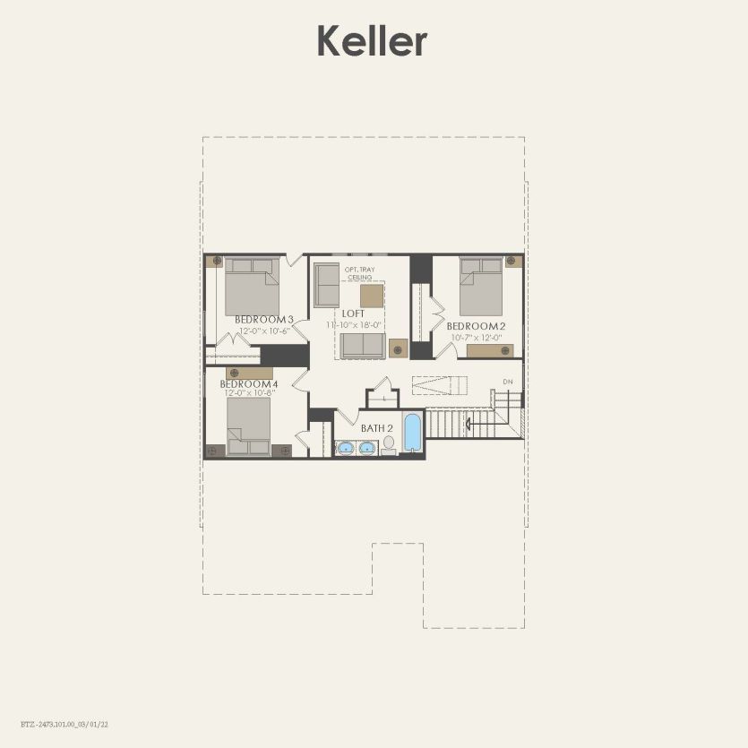 Second Floor 4 br / 2.5 ba
