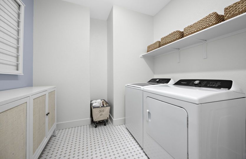 Upstairs laundry for added convenience