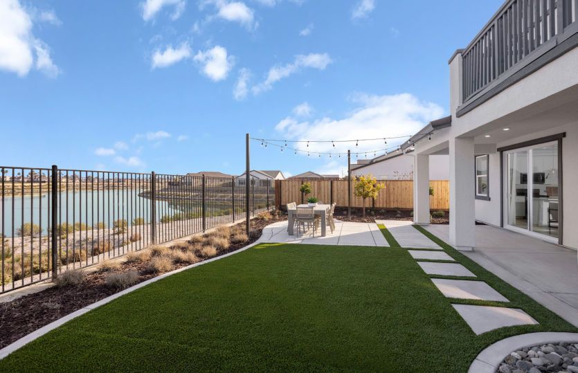 Backyard with views of the lake