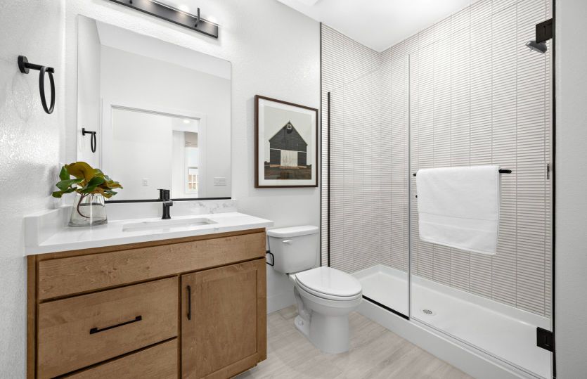 Bath 3 with glass walk-in shower