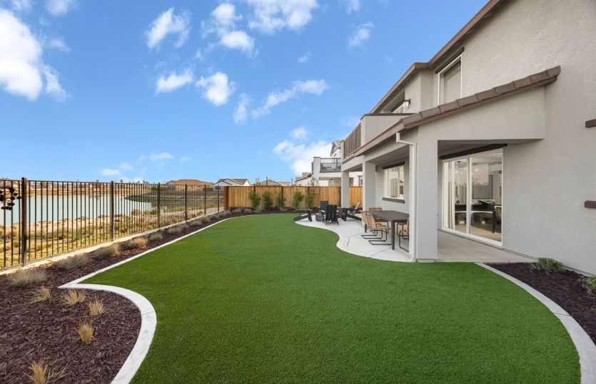 Backyard space with lake views