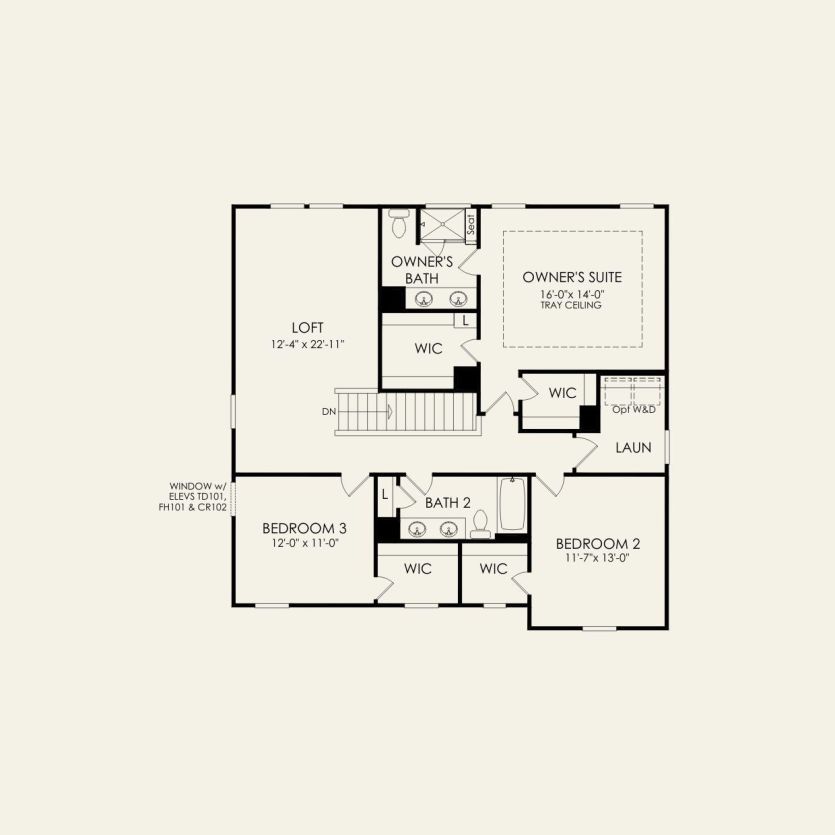 Second Floor 3 br / 2 ba