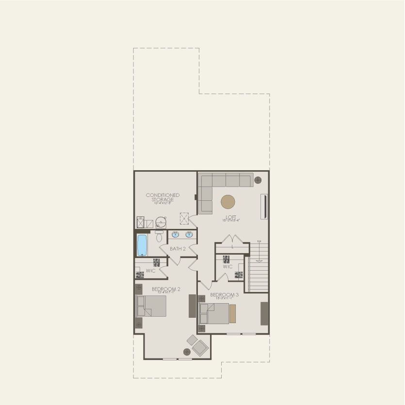 Second Floor 3 br / 2.5 ba